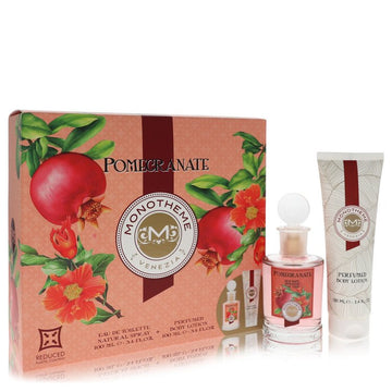 Monotheme Pomegranate by Monotheme Gift Set -- 3.4 oz Eau De Toilette Spray + 3.4 oz Body Lotion for Women